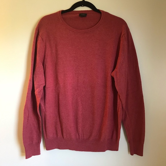 J. Crew Other - J.Crew Red Cotton Cashmere Crewneck Sweater